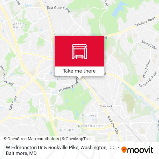 W Edmonston Dr & Rockville Pike map