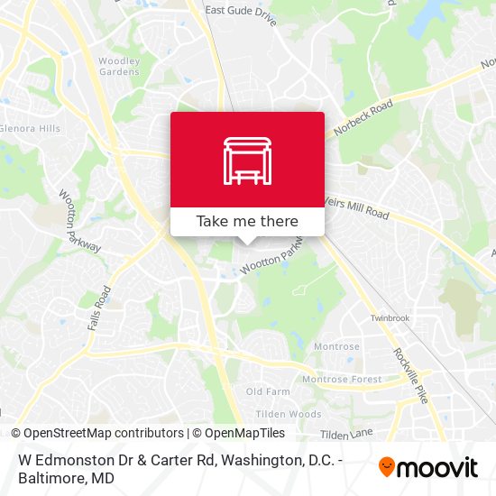 W Edmonston Dr & Carter Rd map