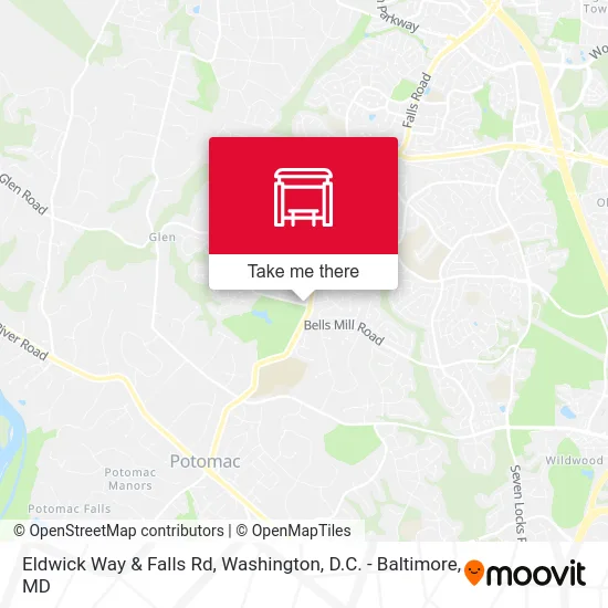 Eldwick Way & Falls Rd map