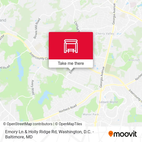 Emory Ln & Holly Ridge Rd map
