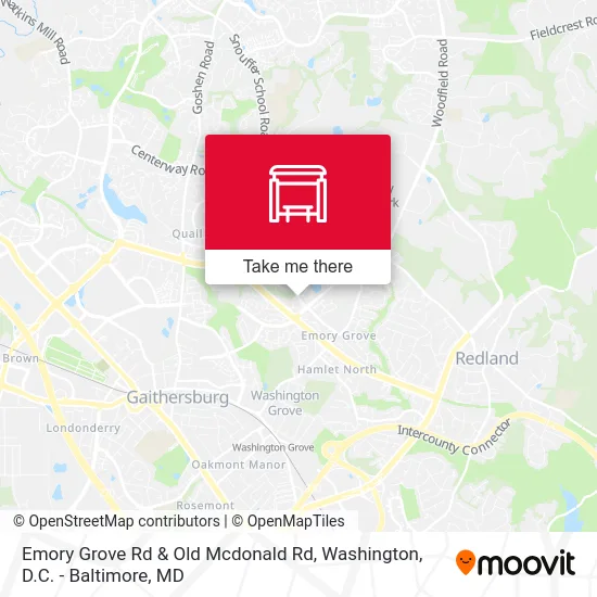 Emory Grove Rd & Old Mcdonald Rd map