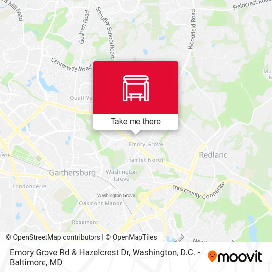 Emory Grove Rd & Hazelcrest Dr map