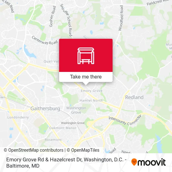 Emory Grove Rd & Hazelcrest Dr map