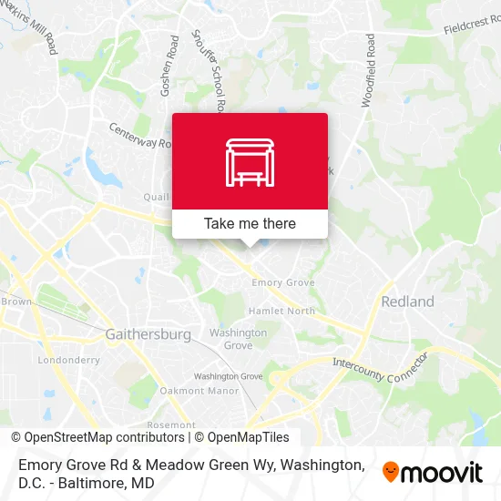 Emory Grove Rd & Meadow Green Wy map