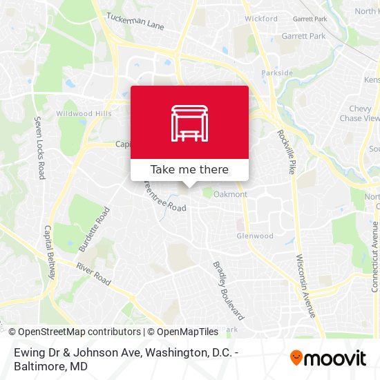 Ewing Dr & Johnson Ave map
