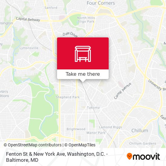 Fenton St & New York Ave map