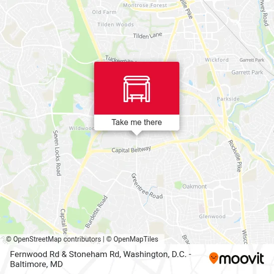 Fernwood Rd & Stoneham Rd map