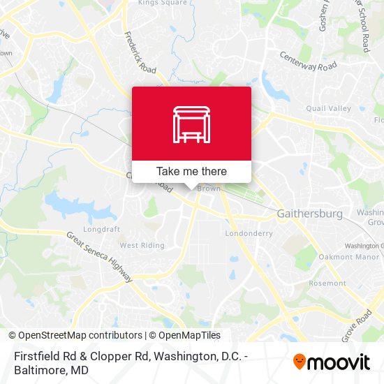 Firstfield Rd & Clopper Rd map