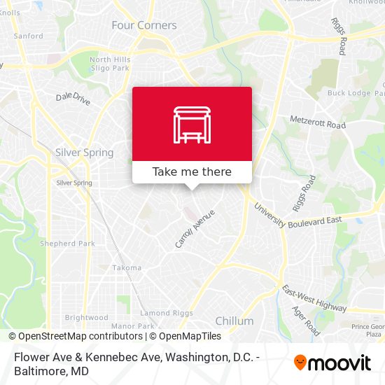 Flower Ave & Kennebec Ave map