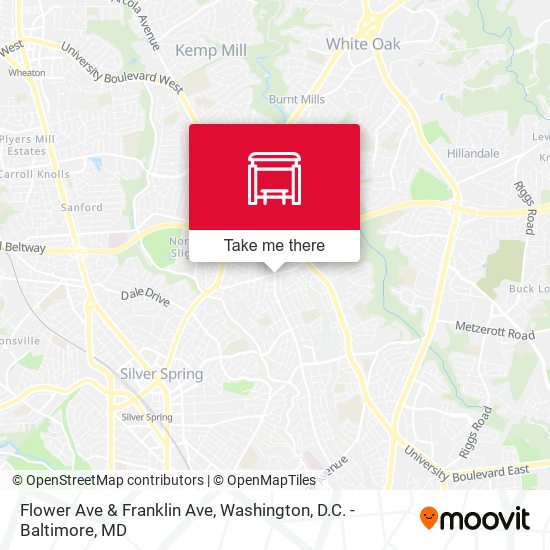 Flower Ave & Franklin Ave map