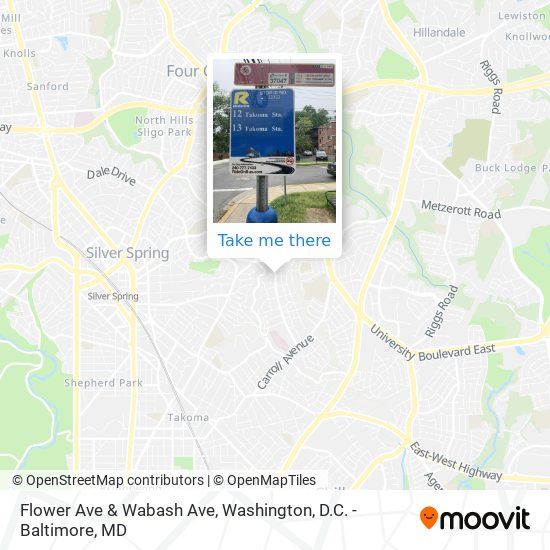 Mapa de Flower Ave & Wabash Ave