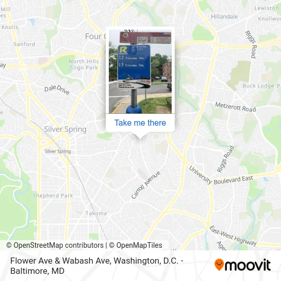 Flower Ave & Wabash Ave map