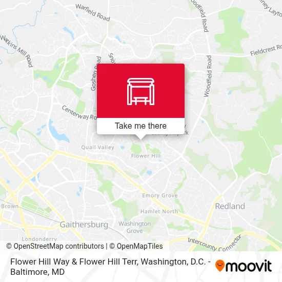 Flower Hill Way & Flower Hill Terr map