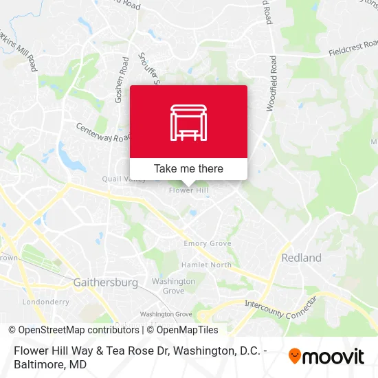 Flower Hill Way & Tea Rose Dr map