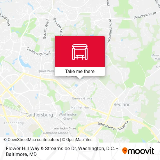 Flower Hill Way & Streamside Dr map