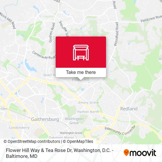 Mapa de Flower Hill Way & Tea Rose Dr