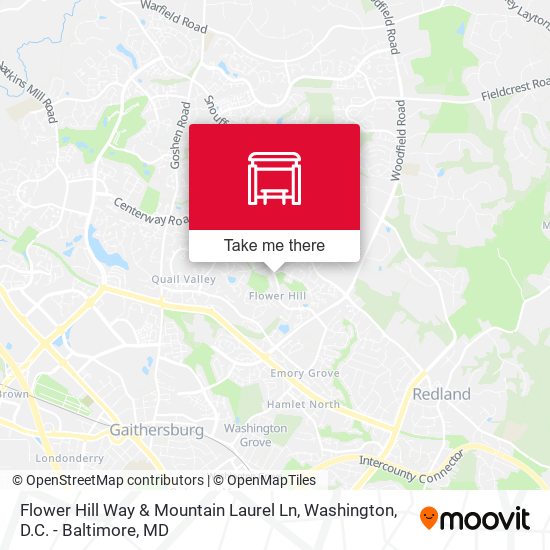 Mapa de Flower Hill Way & Mountain Laurel Ln