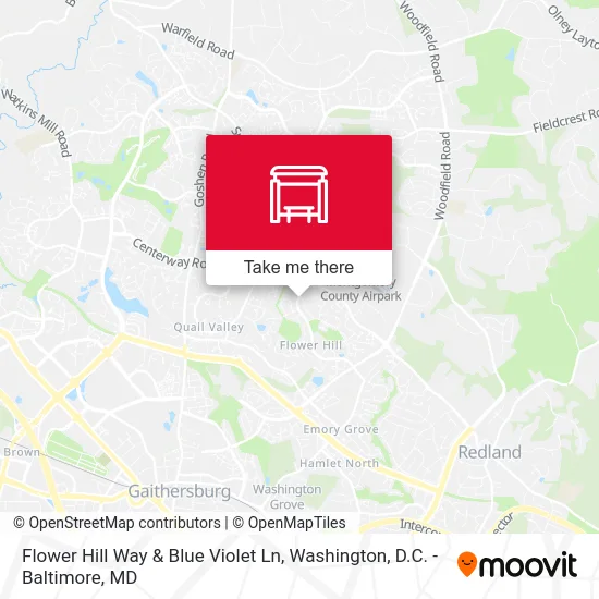 Flower Hill Way & Blue Violet Ln map