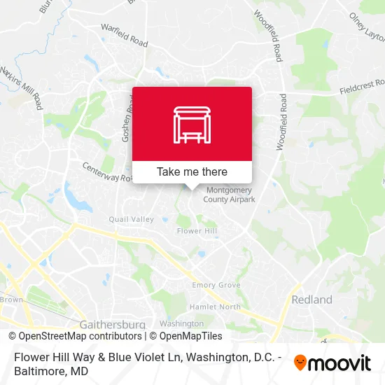 Flower Hill Way & Blue Violet Ln map