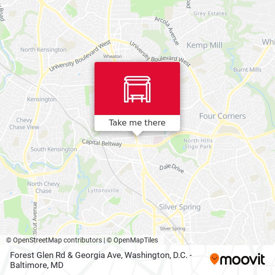 Forest Glen Rd & Georgia Ave map