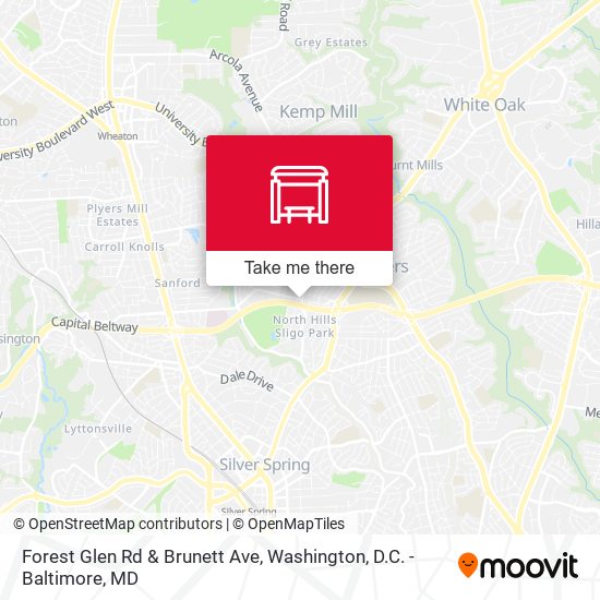 Forest Glen Rd & Brunett Ave map