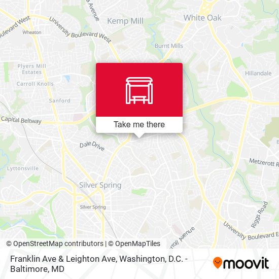 Franklin Ave & Leighton Ave map