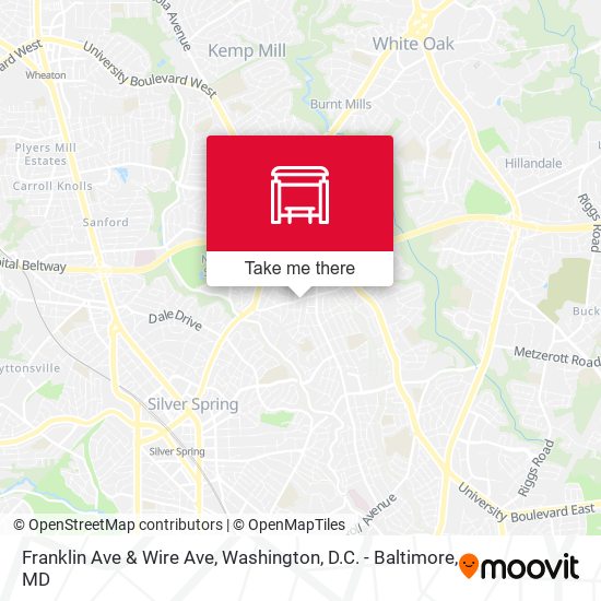 Franklin Ave & Wire Ave map