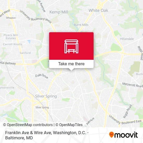 Franklin Ave & Wire Ave map