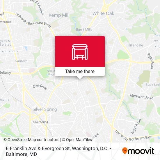 Mapa de E Franklin Ave & Evergreen St