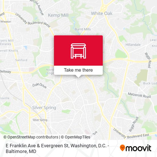Mapa de E Franklin Ave & Evergreen St