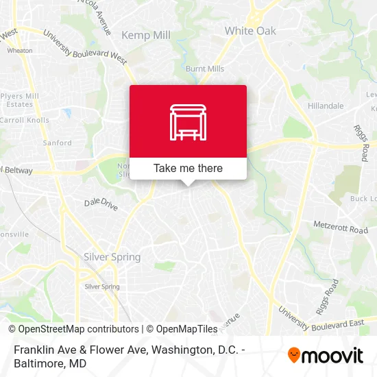 Franklin Ave & Flower Ave map