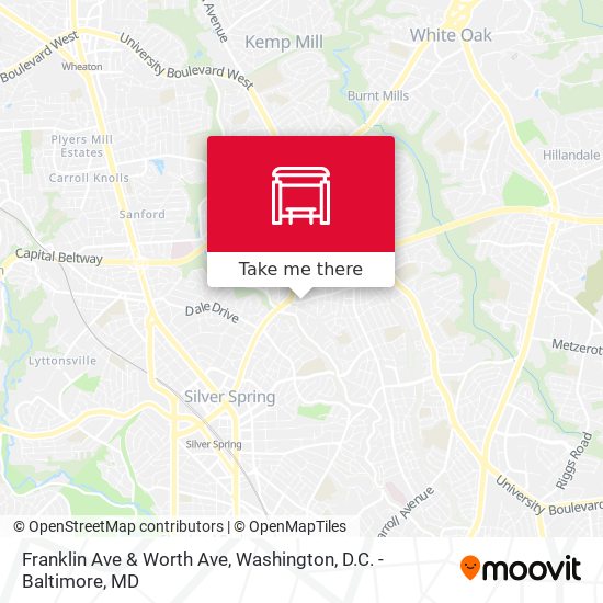 Franklin Ave & Worth Ave map