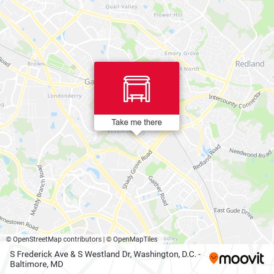 S Frederick Ave & S Westland Dr map