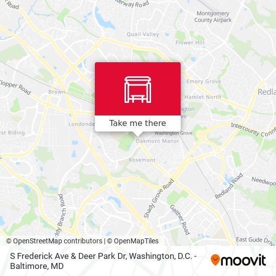 S Frederick Ave & Deer Park Dr map