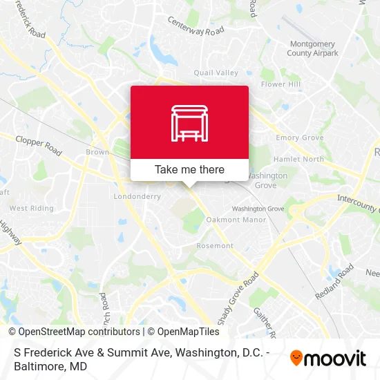 S Frederick Ave & Summit Ave map