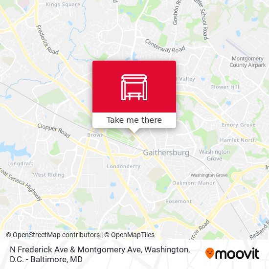 N Frederick Ave & Montgomery Ave map