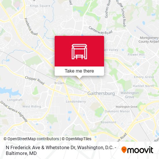 N Frederick Ave & Whetstone Dr map