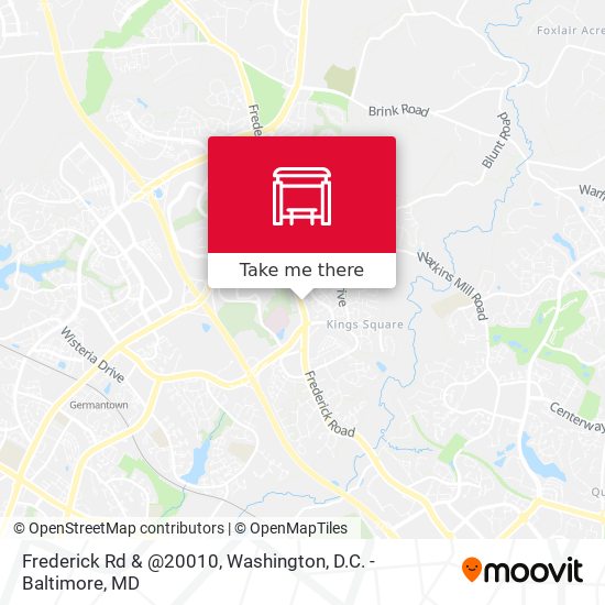 Frederick Rd & @20010 map