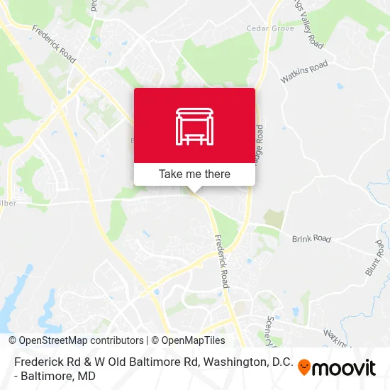 Frederick Rd & W Old Baltimore Rd map