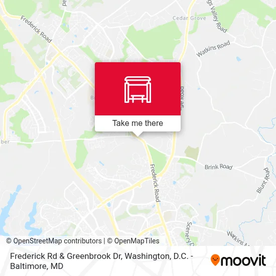 Frederick Rd & Greenbrook Dr map