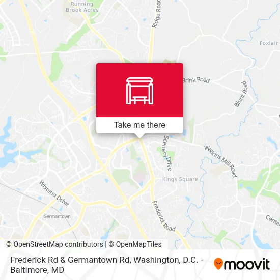 Frederick Rd & Germantown Rd map