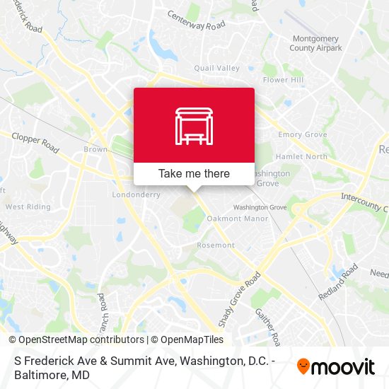 S Frederick Ave & Summit Ave map