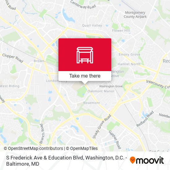 Mapa de S Frederick Ave & Education Blvd