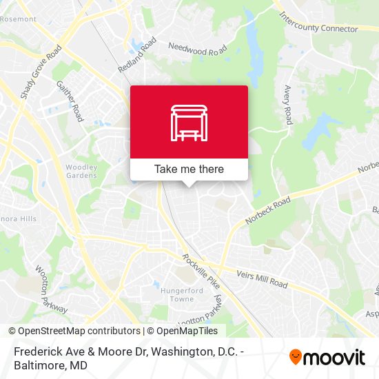 Frederick Ave & Moore Dr map