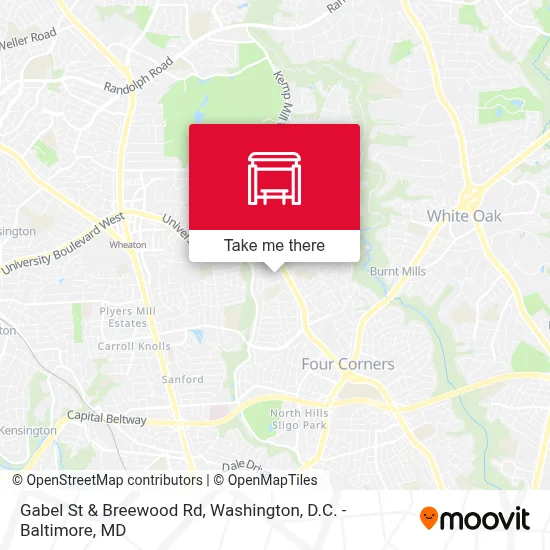 Gabel St & Breewood Rd map