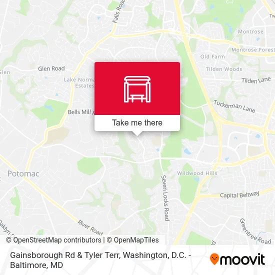 Gainsborough Rd & Tyler Terr map