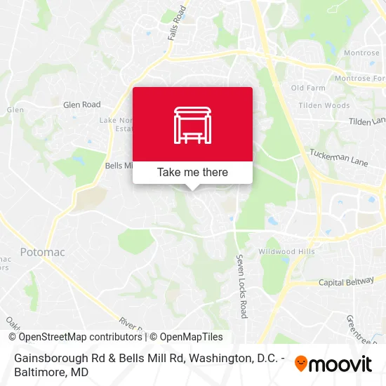 Gainsborough Rd & Bells Mill Rd map