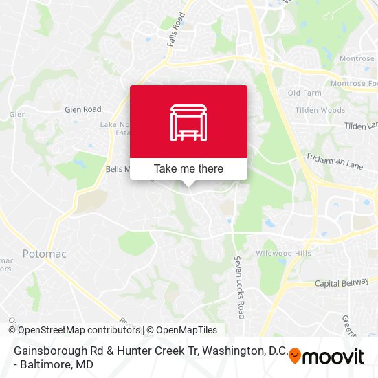 Gainsborough Rd & Hunter Creek Tr map