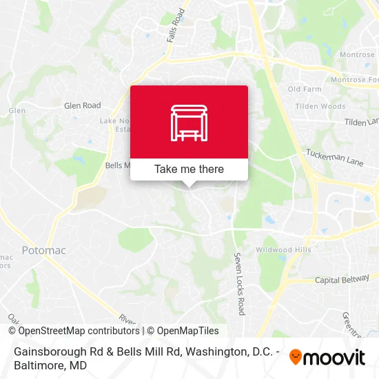 Gainsborough Rd & Bells Mill Rd map