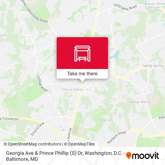 Georgia Ave & Prince Phillip (S) Dr map